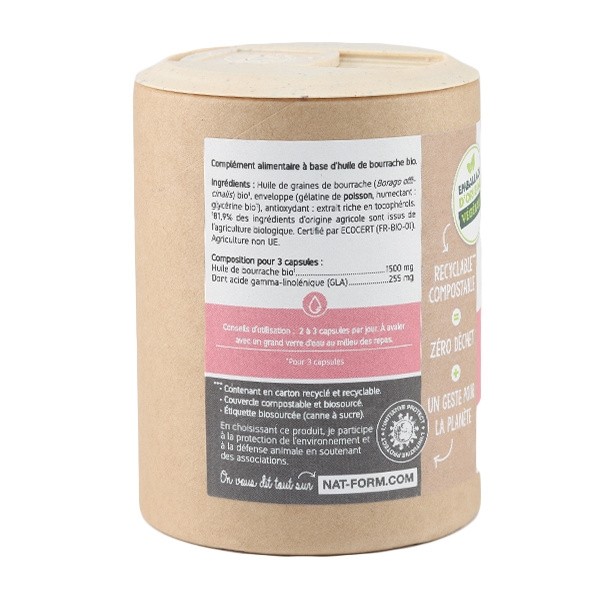 Nat et Form Ecoresponsable Huile de bourrache capsules