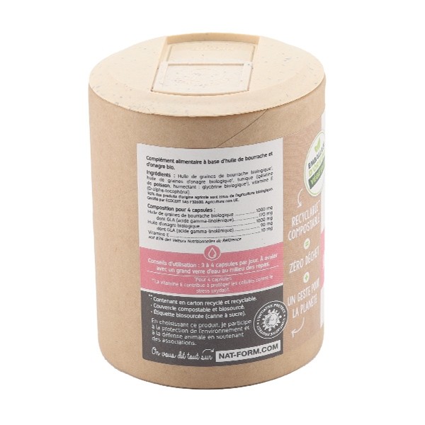 Nat et Form Ecoresponsable Huiles de bourrache-onagre bio capsules