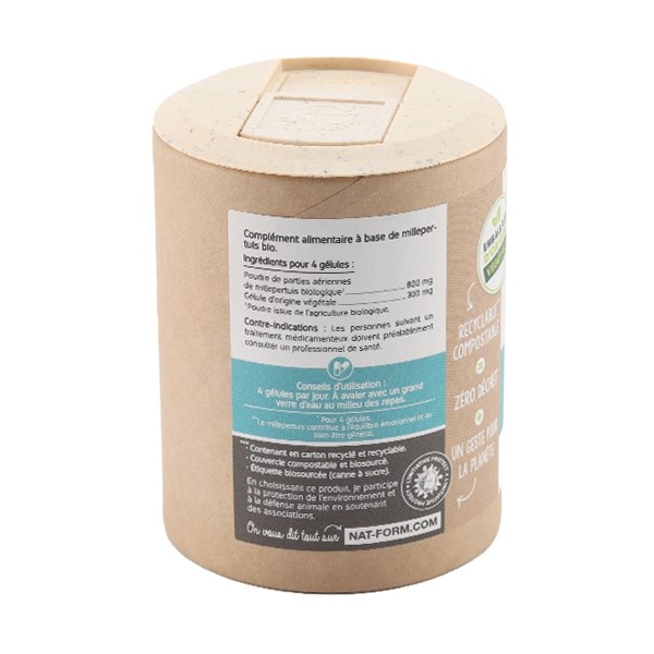 Nat et Form Ecoresponsable millepertuis Bio gélules