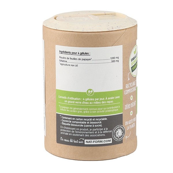Nat et Form Ecoresponsable papaye gélules