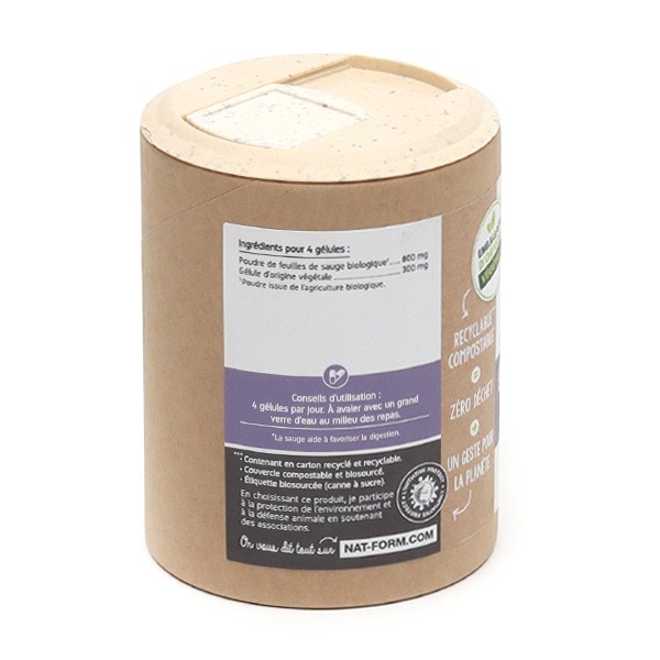 Nat et Form Ecoresponsable sauge bio gélules