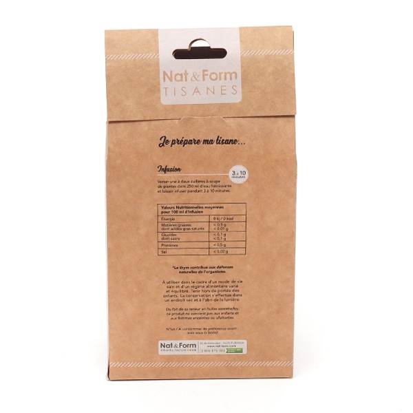 Nat et Form Tisanes bio Thym Feuille