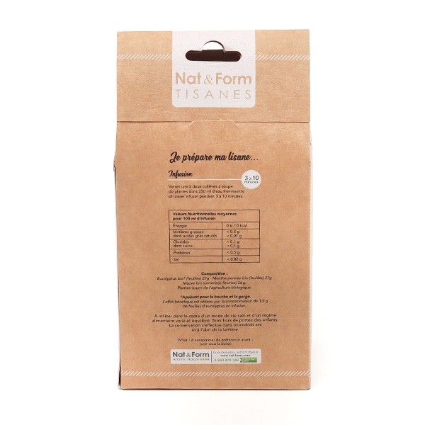 Nat et Form Tisanes bio Voies respiratoires