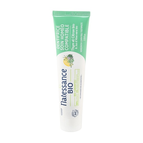 Natessance dentifrice bio soin homéo compatible
