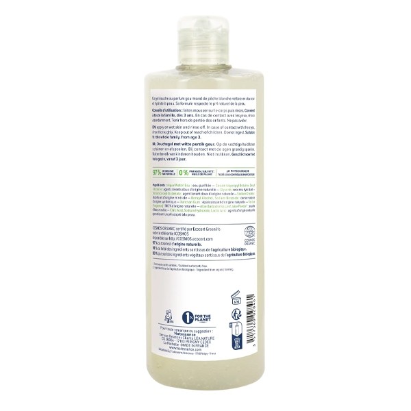 Natessance Gel douche Pêche blanche bio