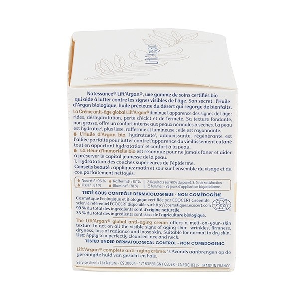 Natessance crème anti-âge global Lift argan