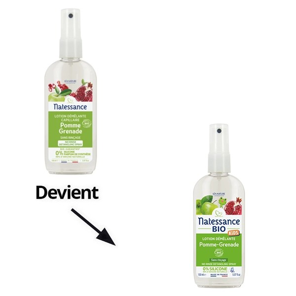 Natessance Lotion démêlante pomme grenade Bio