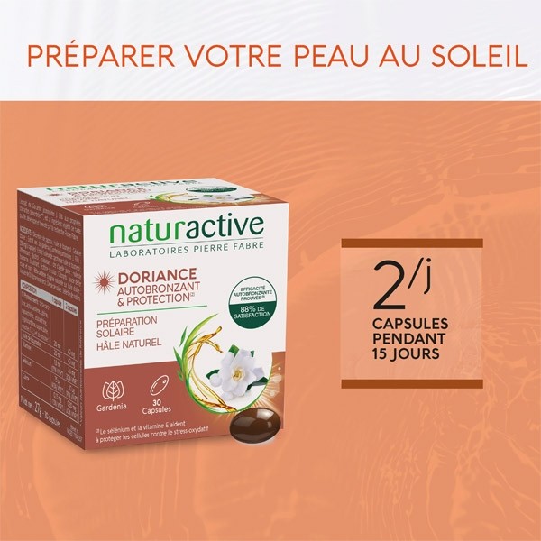 Naturactive Doriance Autobronzant et protection capsules