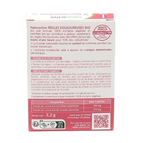 Naturactive Règles douloureuses bio gélules