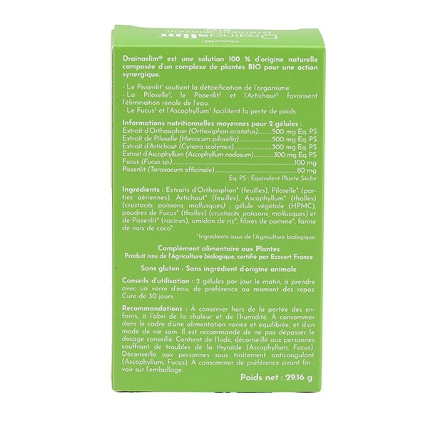 Drainaslim Draineur minceur bio gélules