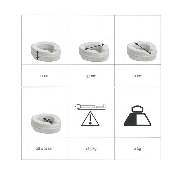 Réhausse WC Contact Plus Néo mousse 11 cm