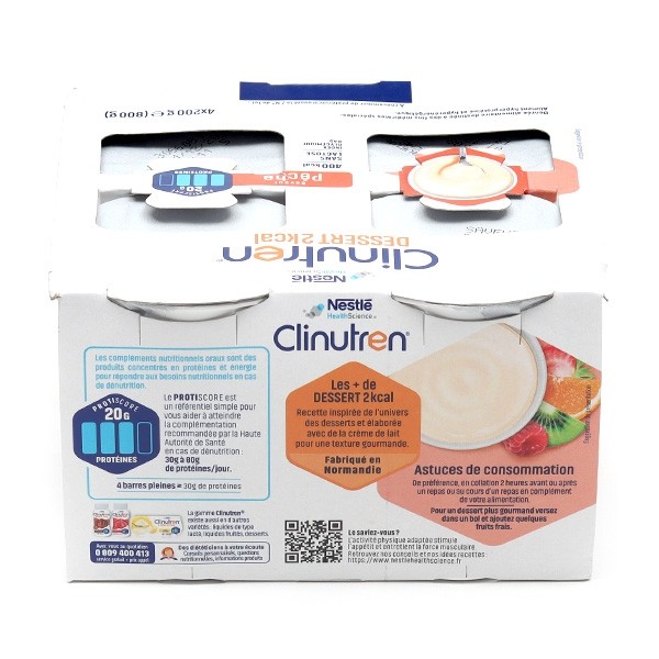 Clinutren Dessert 2kcal HP/HC+ saveur Pêche