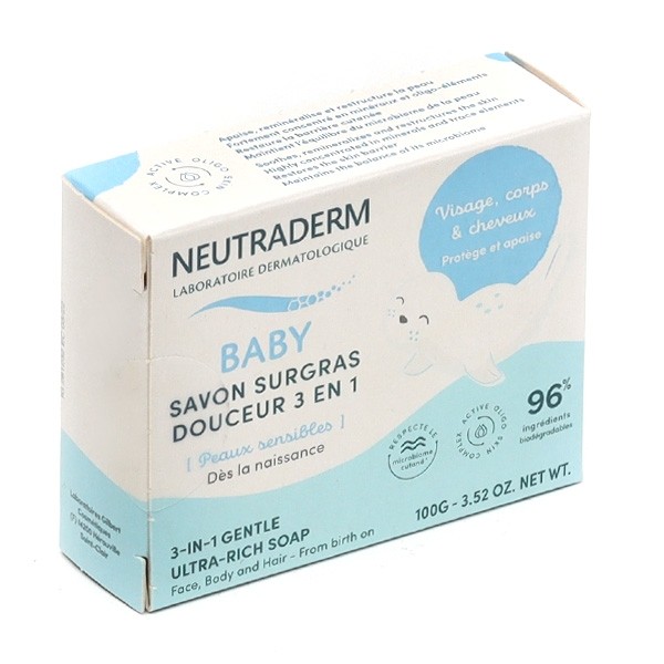 Neutraderm Baby Savon Surgras Douceur 3 en 1