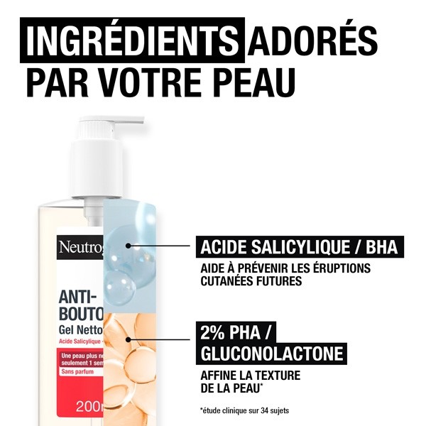 Neutrogena Anti-boutons+ Gel nettoyant visage