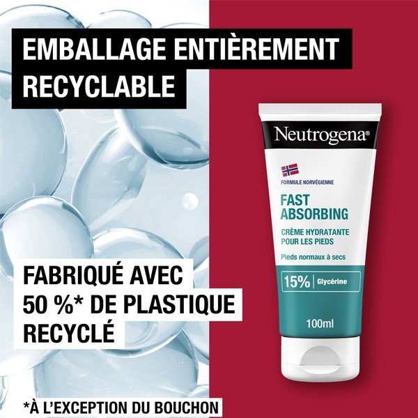 Neutrogena Absorption rapide crème hydratante Pieds secs