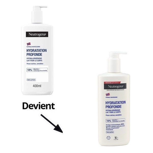 Neutrogena Lait pour le corps Hydratation profonde Hypoallergénique