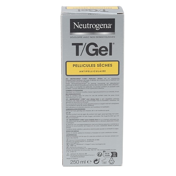 Neutrogena T Gel Shampoing Antipelliculaire Pellicules sèches