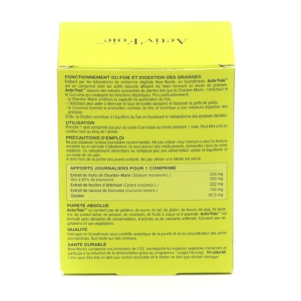 Activ Foie digestion des graisses comprimés