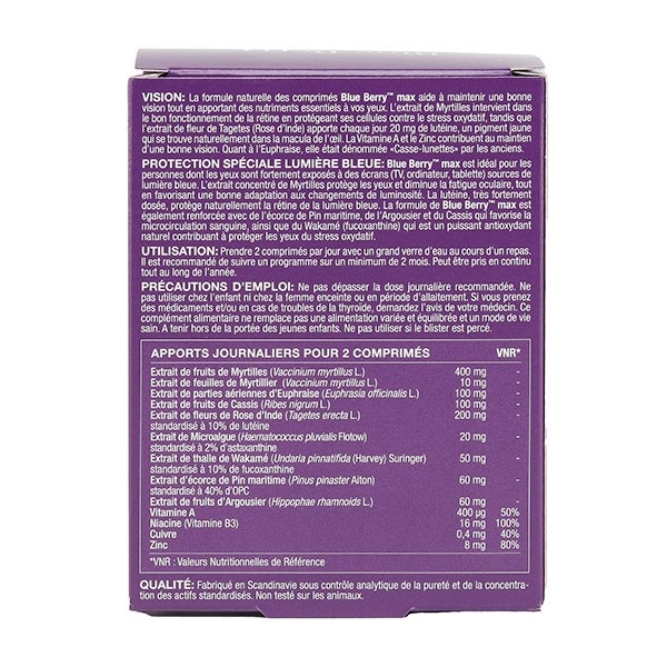 Blue Berry Max comprimés pour les yeux