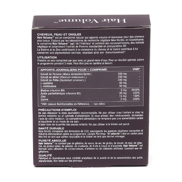 Hair volume comprimés