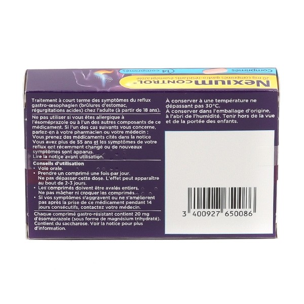Nexium Control 20 mg comprimé estomac