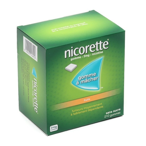 Nicorette 2 mg fruits gomme