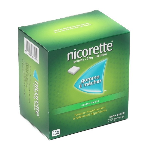 Nicorette 2 mg menthe fraîche gomme
