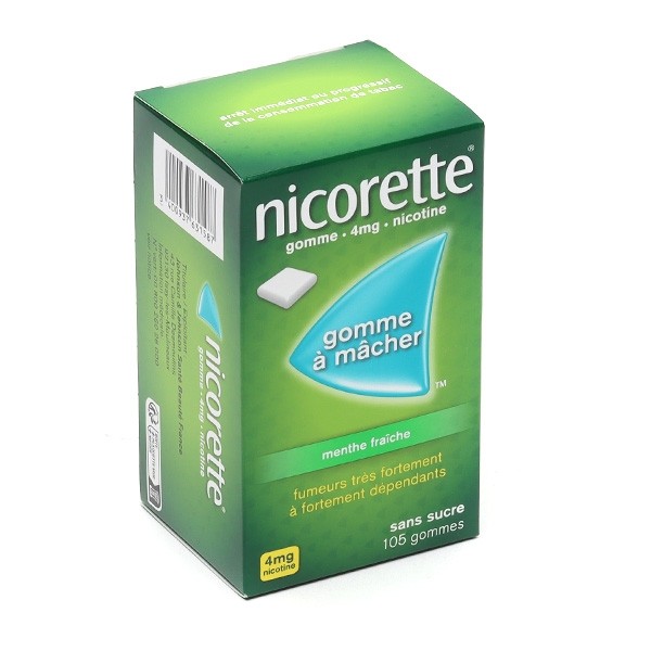 Nicorette 4 mg menthe fraîche gomme