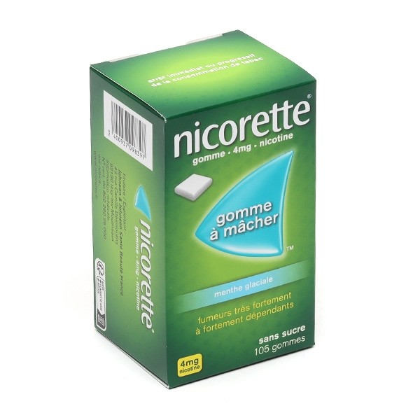 Nicorette 4 mg menthe glaciale gomme