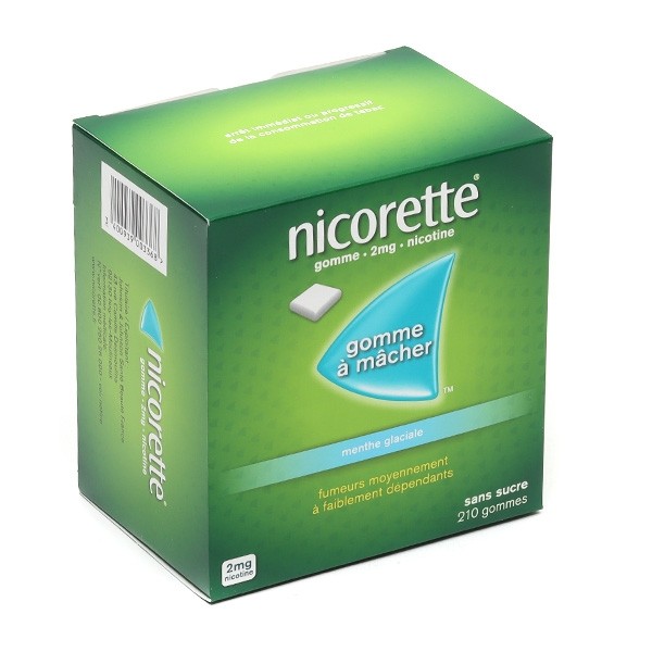 Nicorette 2 mg menthe glaciale gomme