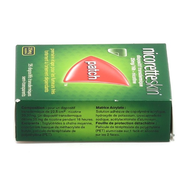 NicoretteSkin patch nicotine 25 mg/16 h