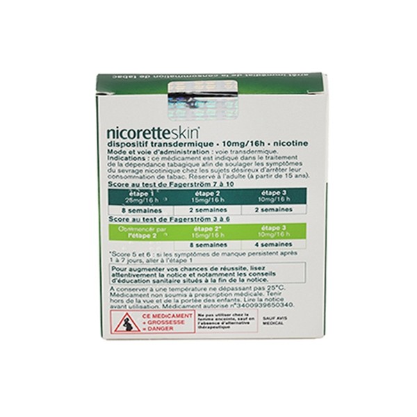 NicoretteSkin 10 mg/16 h patchs