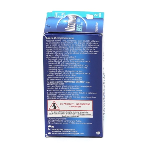 Nicotinell 1 mg menthe comprimé