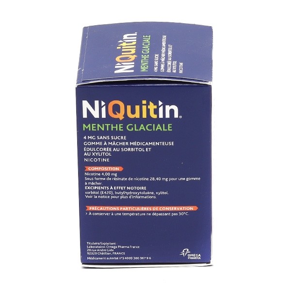 Niquitin 4 mg menthe glaciale gomme