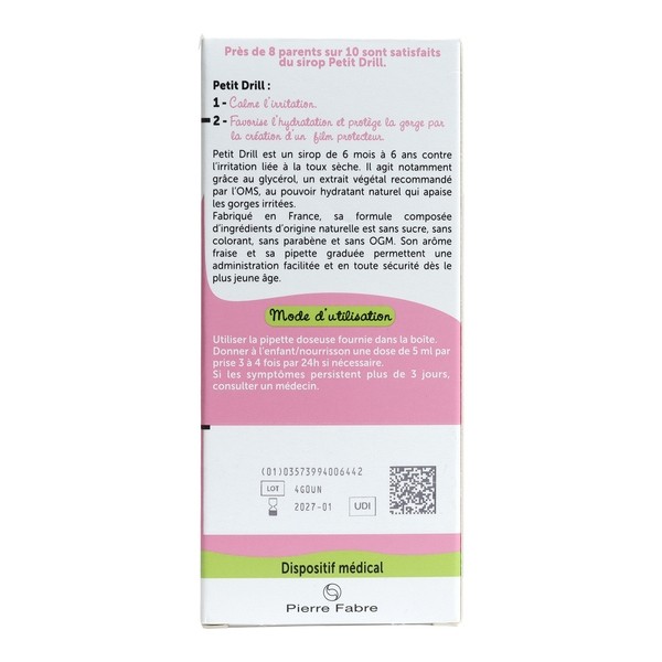 Petit Drill toux sèche sirop