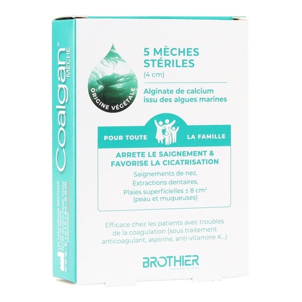 Coalgan mèche hémostatique