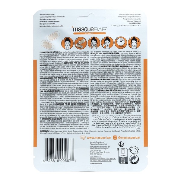 Masque Bar patchs micro-point pour yeux et lèvres