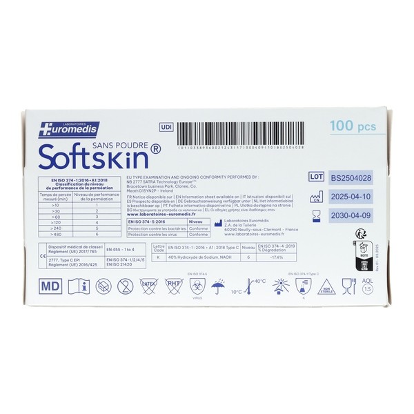 Gants Softskin polyuréthane non poudrés non stériles