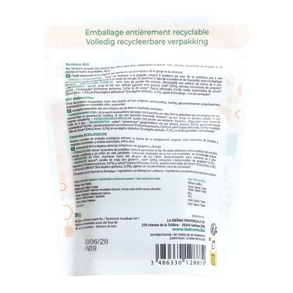 Ladrôme Propolis bonbons bio