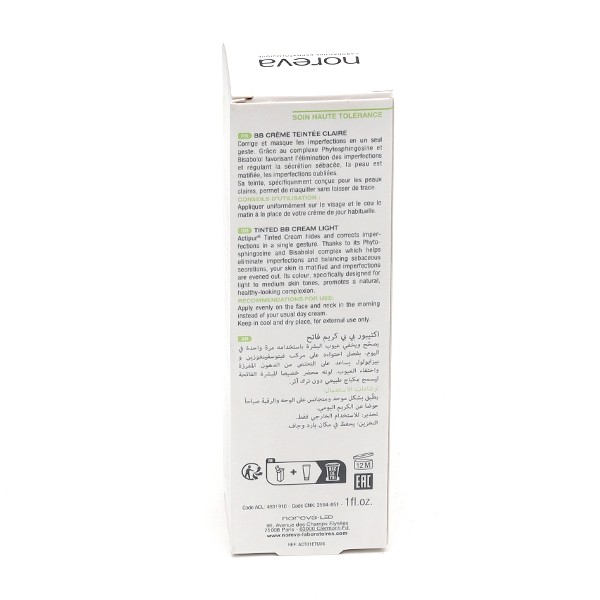 Noreva Actipur BB Crème anti-imperfections teintée 30 ml