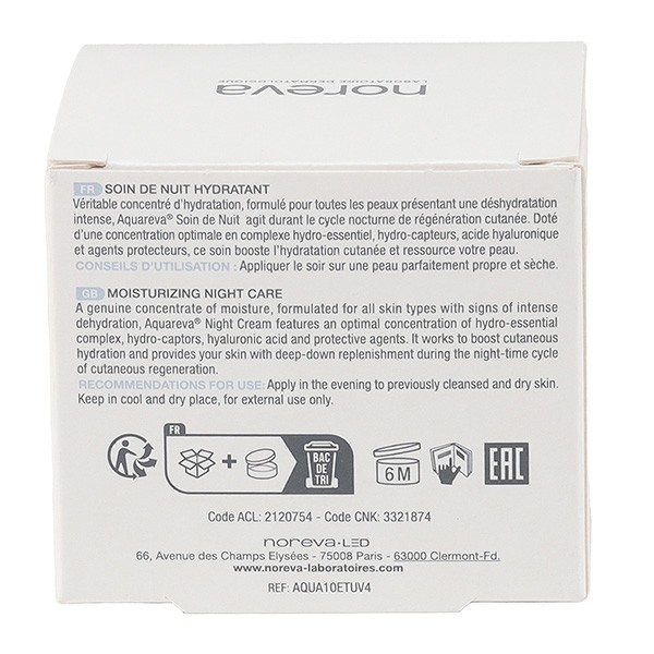 Noreva Aquareva Soin de nuit hydratation