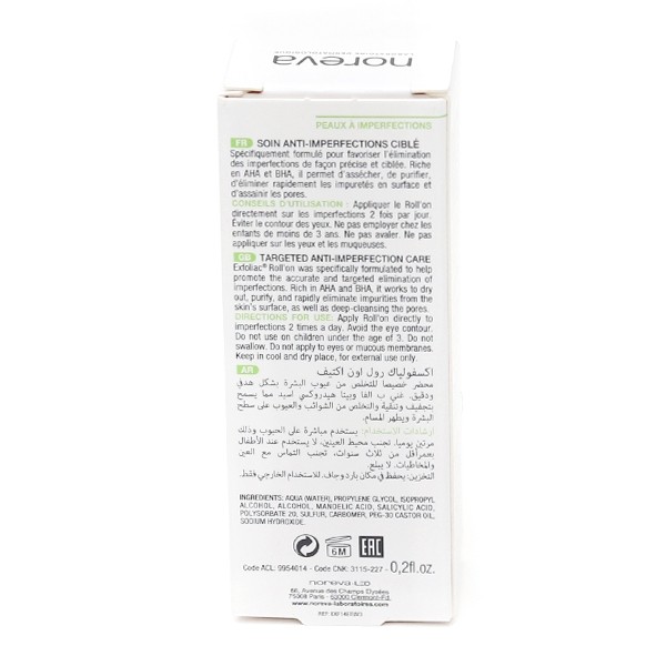 Noreva Exfoliac soin anti-imperfections roll'on