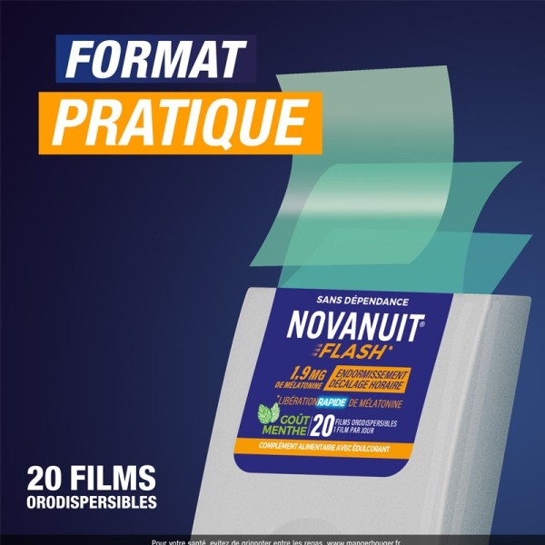 Novanuit Flash mélatonine 1,9 mg films orodispersibles