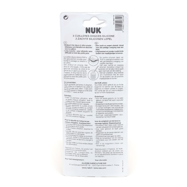 Nuk cuillère douce silicone