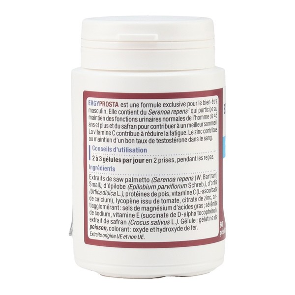 Nutergia Ergyprosta Confort urinaire masculin gélules