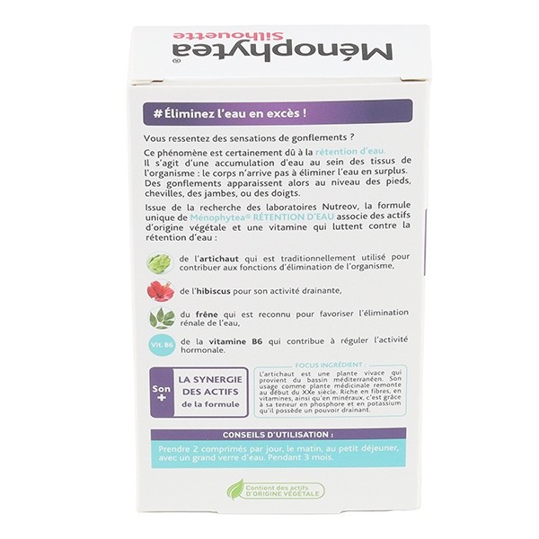 Ménophytea Silhouette Rétention d'eau comprimés