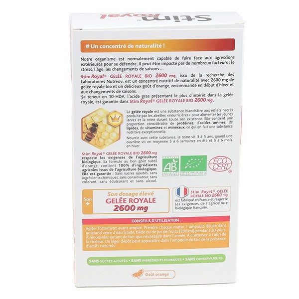 Stim Royal Gelée royale bio 2600 mg ampoules