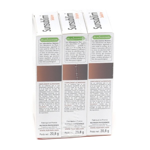 Sunsublim bronzage peau claire capsules