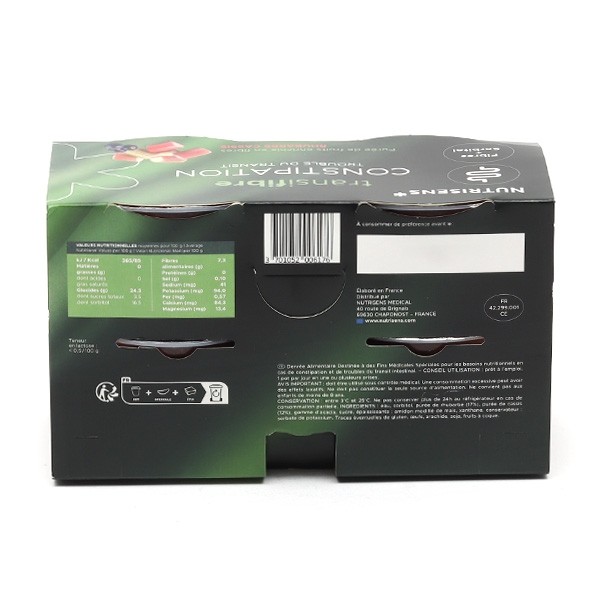Nutrisens Transifibre Purée de fruits Rhubarbe Cassis