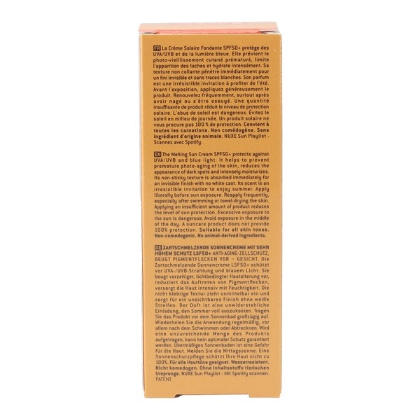 Nuxe Sun crème solaire fondante visage SPF 50+